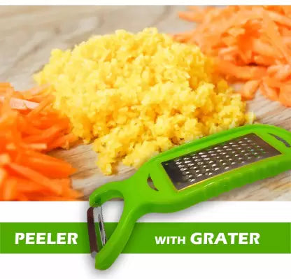 3857 2-in-1 Peeler with Grater Steel Vegetables and Fruit Peeler, (Multicolor) Vegetable Grater & Slicer