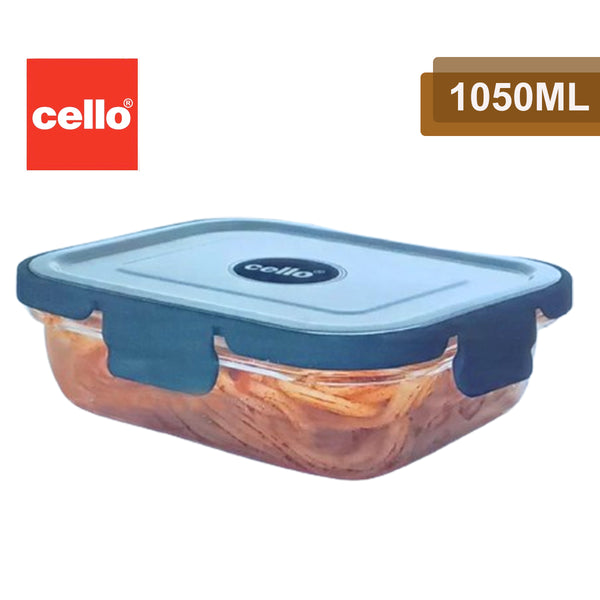 AM2034 Cello Steel-O Fresh Borosilicate Rectangle Container 1050ml