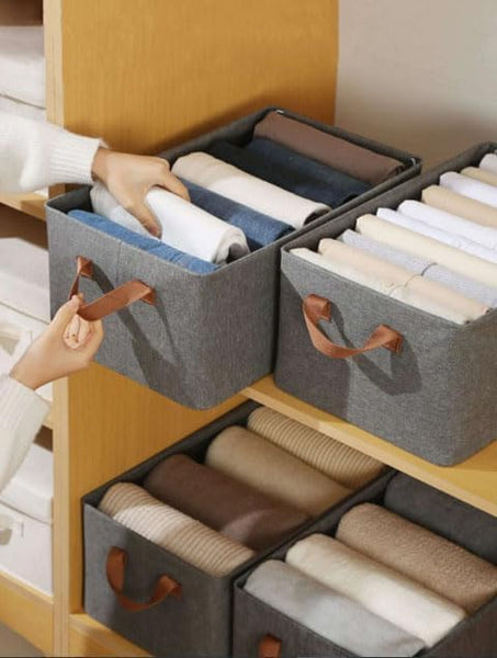 Collapsible Fabric Storage Cubes Organizer with Handles