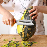 AM3714 Multifunctional SS Wooden Handle Knife Fruits Peeler With Opener 1 Pcs