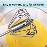 12242 Big Stainless Steel Egg Whisk, Hand Push Rotary Whisk Blender (1 Pc / 35 Cm)