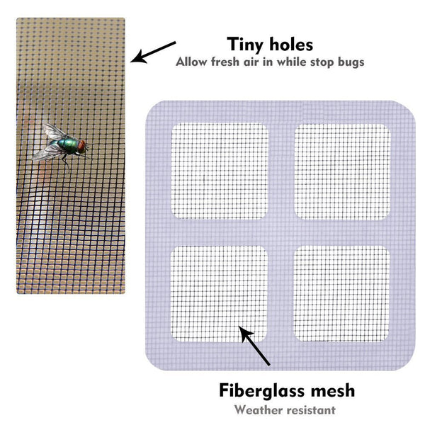 18237 Window Screen Mesh Hole Repair Patch (10×10 CM / 10 Pcs Set)