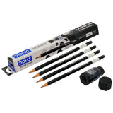 AM6064 DOMS Karbon Eraser Tipped Super Dark Pencil Pack of 1 (10 Pencils)