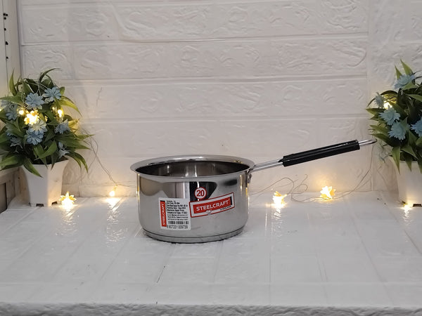 AM3350 SS Royal Sauce Pan with wire handle (20X25cm)SC-594  Weight-790Gm