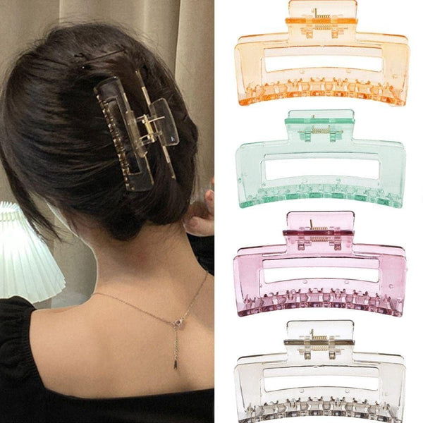 AM1153 Hair Claw Clips Transparent Clutcher For Women Girls 1 Pcs