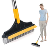 2 in 1 Bathroom Floor Cleaning Brush with Wiper