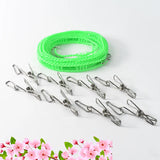 12497 Stainless Steel Clothes pegs with One Rope