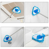 6001 Stainless Steel Road Adjustable Triangle Mop Used for Cleaning Dusty and Wet Floor Surfaces and Tiles