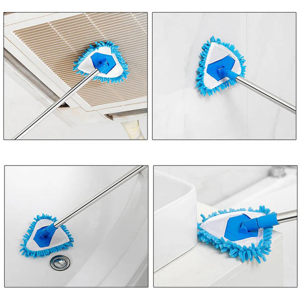 6001 Stainless Steel Road Adjustable Triangle Mop Used for Cleaning Dusty and Wet Floor Surfaces and Tiles