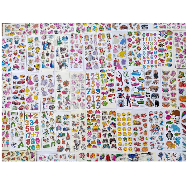 3D Cute Stickers for kids (1 Sheet)