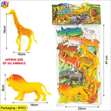 A06484 Wild Animals Plastic Figures Playset (Pack of 10+ Figures)