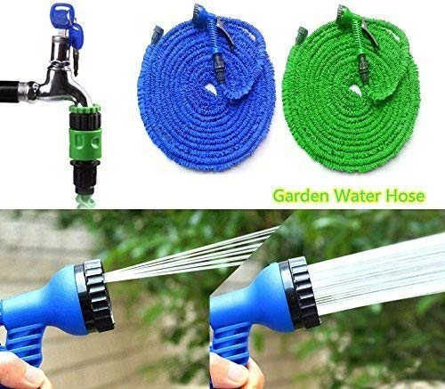 0502 -12Ft Expandable Hose Pipe Nozzle For Garden Wash Car Bike With Spray Gun