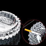 AM5359 Round Crystal Glass Smoking Ashtray- 128mm