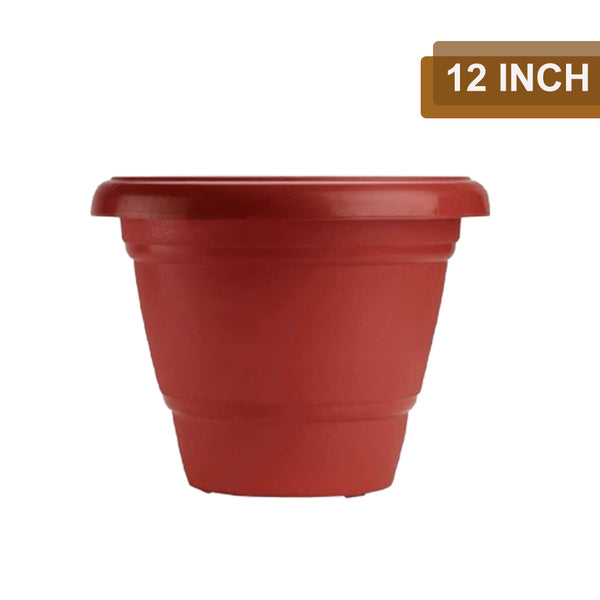 AM0809 Deep Virgin Plastic Round Planter 12 inch