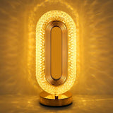 AM5944 Crystal Rounded Pill LED Table Lamp with USB Cable - Sensor 3 Color Modes