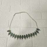 Di0046 Oxidized Silver Dangler Kamarbandh with Colorful Beads and Cowrie Shells (Multidesign)