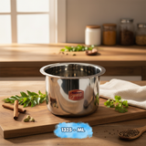 AM7580 Madhuram Signature Premium Stainless Steel Deep Container (1325 ml, 10x13x13 cm)