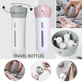 1384 4 in 1 Travel Dispenser Bottle Set Travel Refillable Cosmetic Containers Set