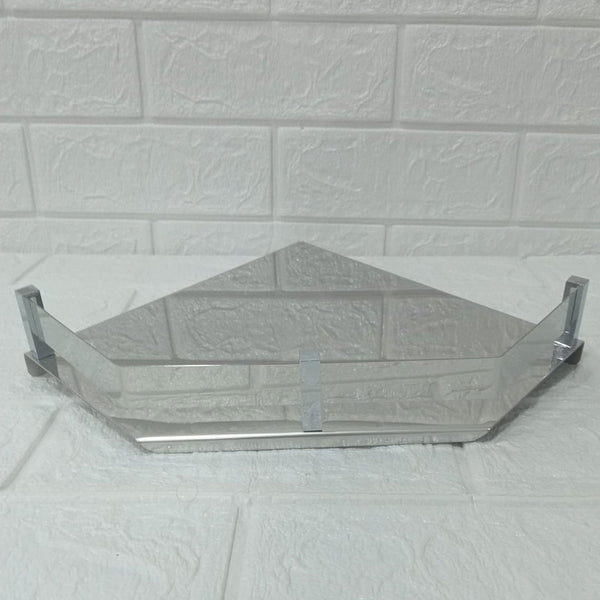 AM6062 Stainless Steel Heavy Corner Bathroom Shelf Bimand Style - (9x9 Inch)