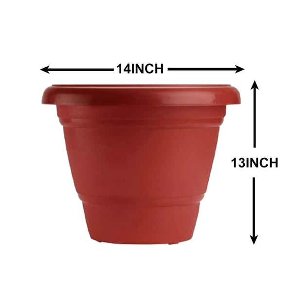 AM0810 Deep Virgin Plastic Round Planter 14 inch