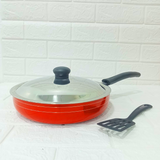 AM6137 Sunmate Hammertone Series Fry Pan With Stainless Steel Lid