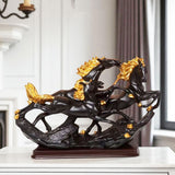 AM5935 Galloping Wild Horses Statue - Elegant Decor and Powerful Symbol