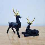 AM5936 Modern Two Matte Deer Showpiece - Pack of 2