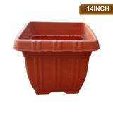 AM0816 Deep Heavy Duty Square Plastic Planters Pots -33cmX29cm