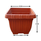 AM0816 Deep Heavy Duty Square Plastic Planters Pots -33cmX29cm