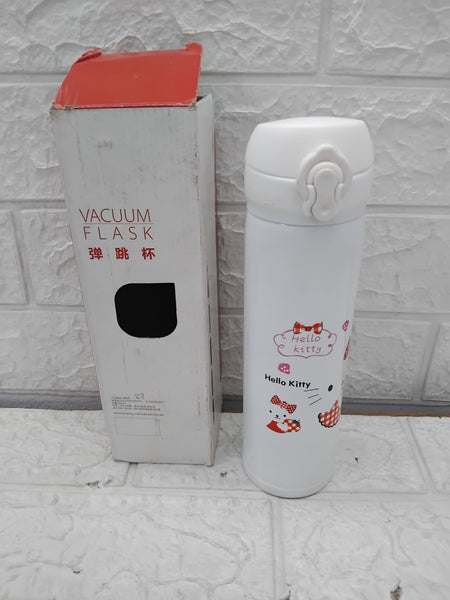 AM3740 Stainless Steel Kitty Insulated Water Bottle White 500ml 1 Pc