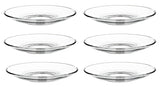 AM3741 Saucer Round Glass Plates Set Of 6 (LXP7012)