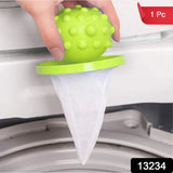 13234 Reusable Washing Machine Floating Cylindrical Shape Lint Mesh Bag ( 1 Pc)