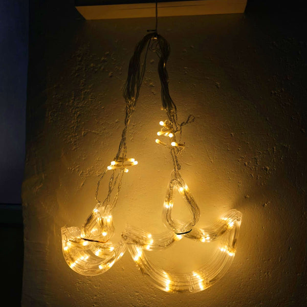 Di0065 12 Diyas Window LED Lights with Flashing Modes Decoration 6x6 (Warm)