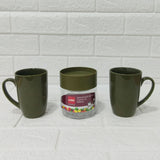Di0246 Cello Glassware Glorious Gift Set -3-Piece Gift Set | 2 Coffee Mugs (280ml) + 1 Glass Jar (500ml)
