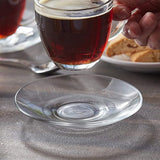 AM3741 Saucer Round Glass Plates Set Of 6 (LXP7012)