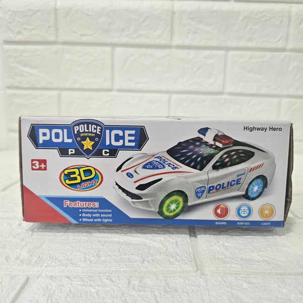 AM6043 360' Rotating Police Dancing Car with 3D Flashing Led Light