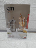 AM3720 Glass Mug Sipper Tumbler with Lid and Silicon Straw