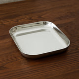 AM6011 Madhuram Stainless Steel Small Square Breakfast Plate