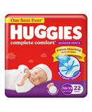 AM2019 Huggies Dry Pants Complete Comfort NB/XS (5 kg) Pack Of 22