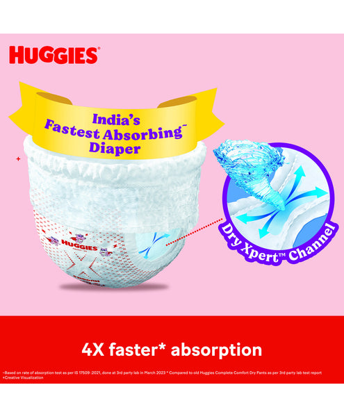 AM2019 Huggies Dry Pants Complete Comfort NB/XS (5 kg) Pack Of 22