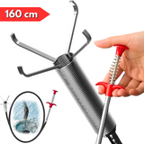 AM5865 Flexible Drain Clog Remover Tool (160cm) with Grabber for Hair & Debris,Cleaning Tool for Pipes