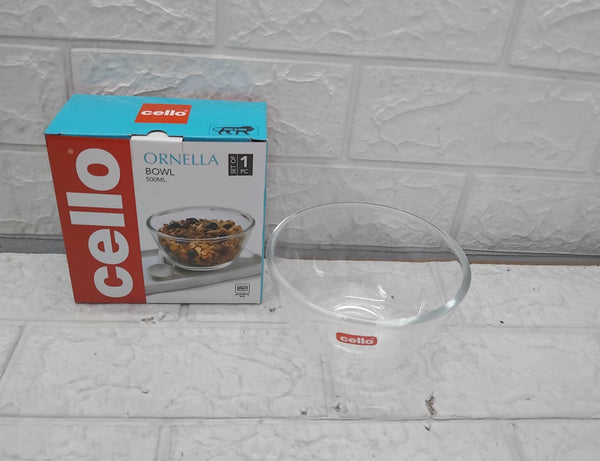 AM3783 CELLO Ornella Glass Mixing Bowl 500ml Without Lid