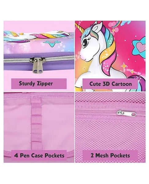 AM2324 Eva RJ Opp Big Pencil Case Large Zippered Unicorn Multicolour pencil box