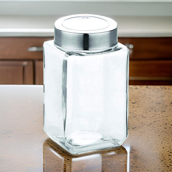 3522 Yera X-Series Square jar with see through cap, 1800ml (KSM1800)