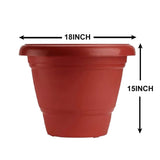 AM0812 Deep Virgin Plastic Round Planter 18 inch