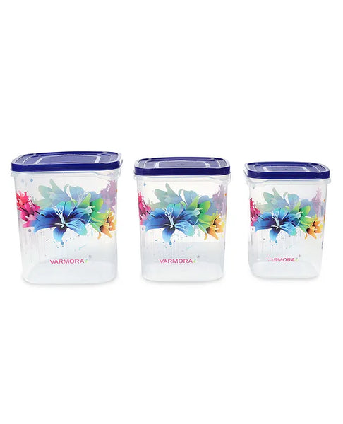 AM3399 Varmora Glory Square Flower Container 5, 7, 10 Ltr Set Of 3 Pieces