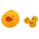 AM0305 Duck Squezze Toy Mother Duck with Three Kids Duckies Water Pool Tub Bathing Toy Set, (Duck Family 4 in 1 Toy)