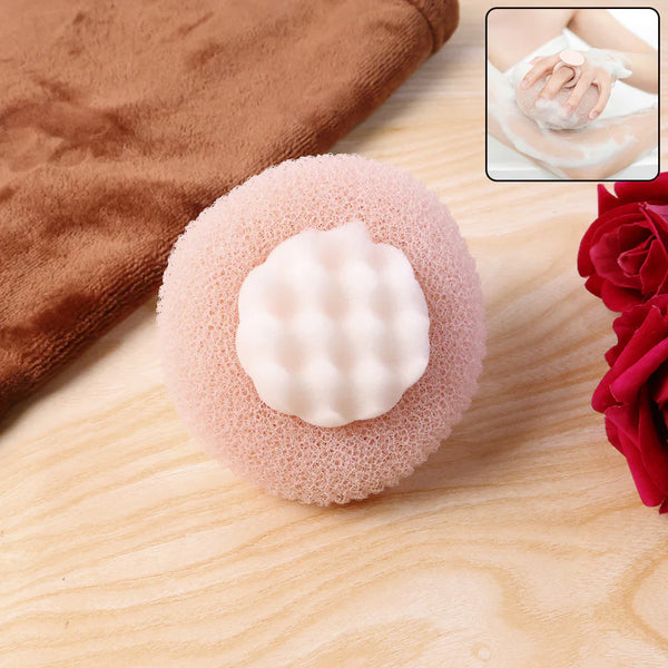 14869 Premium Soft Exfoliating Round Bath Scrubber (1 Pc)