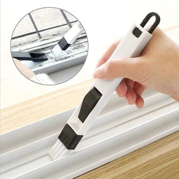 0850 2 in 1 Multipurpose Window Door Keyboard Groove Corner Cleaning Brush