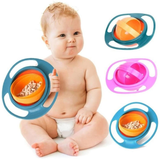 0617 Portable Non Spill Feeding Toddler Gyro Bowl 360 Degree Rotating Dish